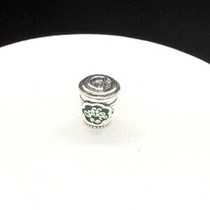 Silver Coffee Cup Charm Bracelet